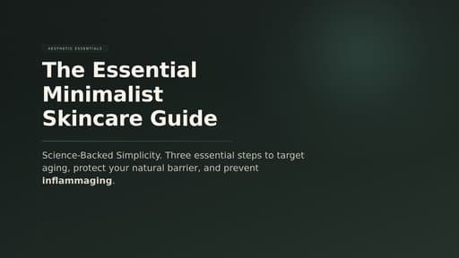 The Essential Minimalist Skincare Guide, a video created in FormaLM.