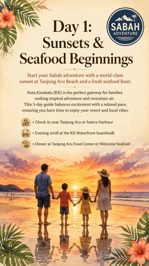 5-Day Kota Kinabalu Family Guide: Sunsets, Snorkeling & Highlands, a carousel created in FormaLM.