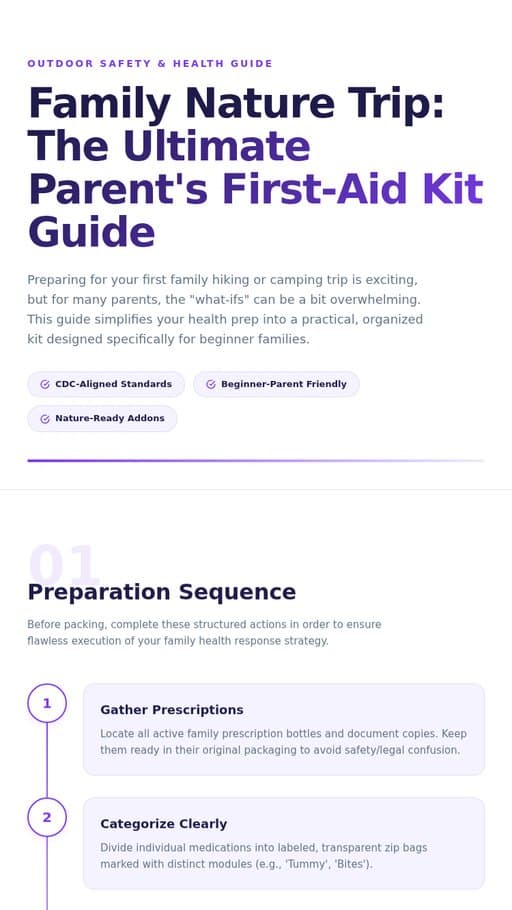 Family Nature Trip: The Ultimate Parent's First-Aid Kit Guide, a web page created in FormaLM.